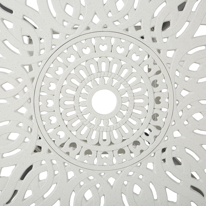 ANCONA garden table 90 cm 90 cm Metal Off-white [5]