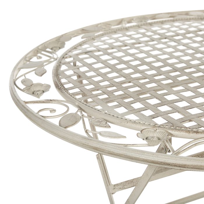 BIVIO Garden Table 90 cm 90 cm Metal Off-White [5]