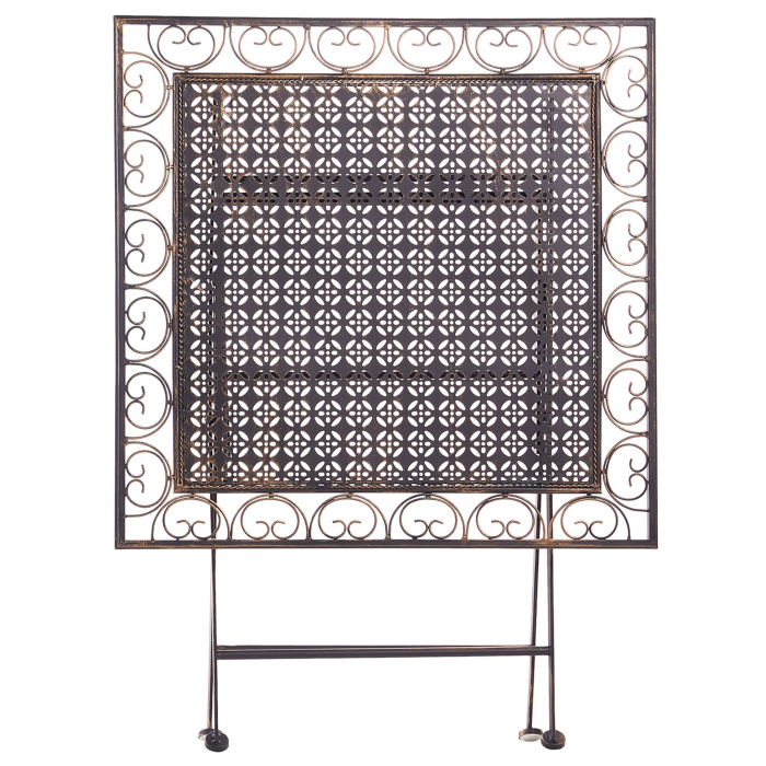 Garden Table BORMIO 70 cm 70 cm Metal Black [4]