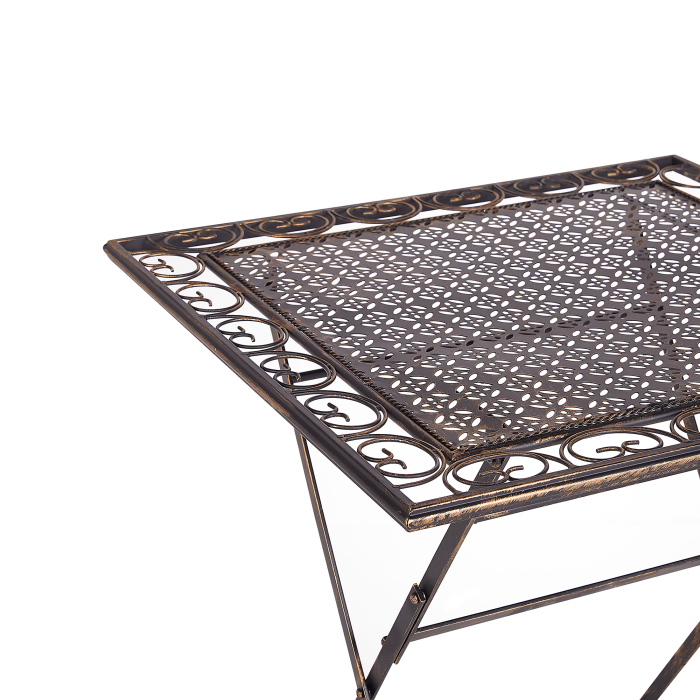 Garden Table BORMIO 70 cm 70 cm Metal Black [5]
