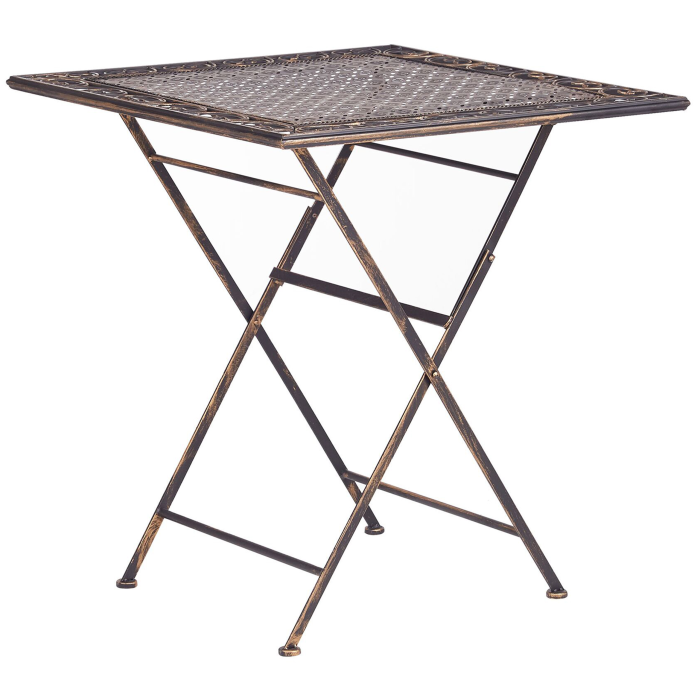 Garden Table BORMIO 70 cm 70 cm Metal Black [2]