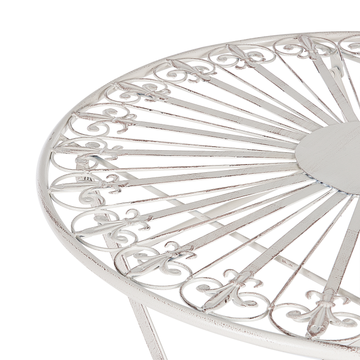 Masă de grădină SCAFA Metal Alb Pliabil [5]