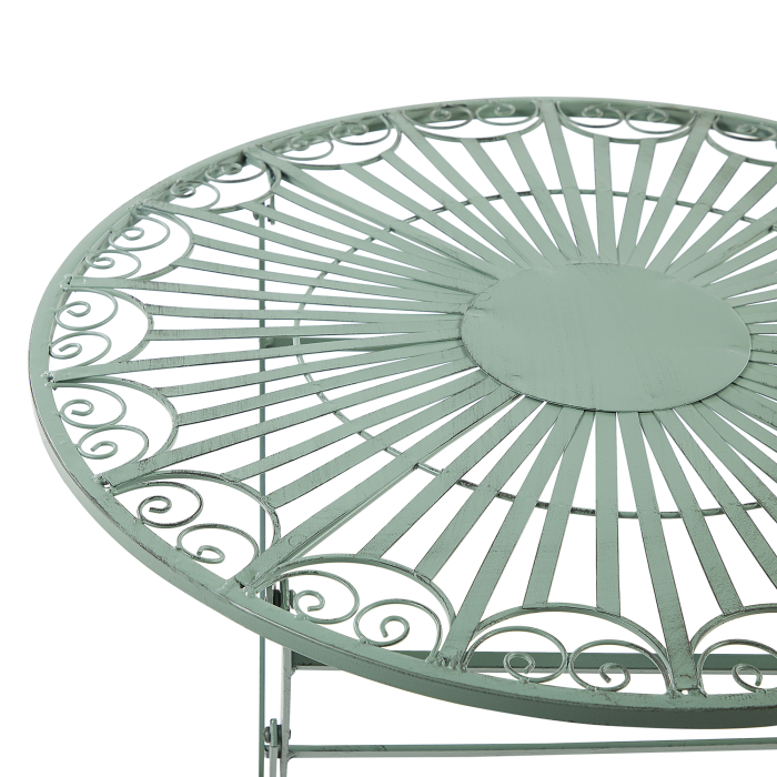Masă de grădină TRENTO 70 cm 70 cm Metal Verde deschis [4]