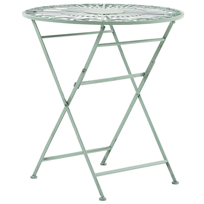 Masă de grădină TRENTO 70 cm 70 cm Metal Verde deschis [2]
