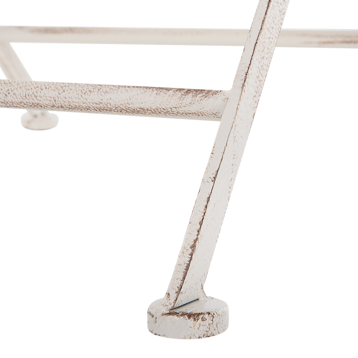 Masă de grădină TRIESTE 70 cm 70 cm Metal Bej deschis [6]