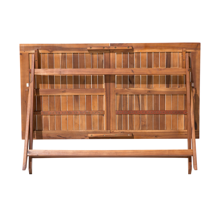 Masă dining de exterior CENTO 140 cm 75 cm Lemn de acacia Maro [11]