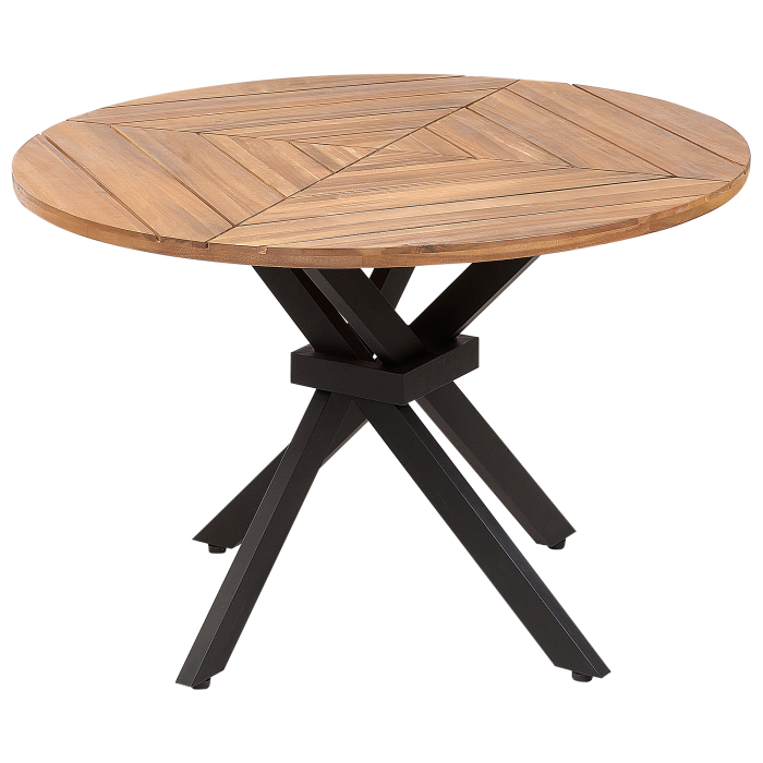 Masă dining de exterior LISSONE 110 cm 110 cm Lemn de acacia Maro [2]
