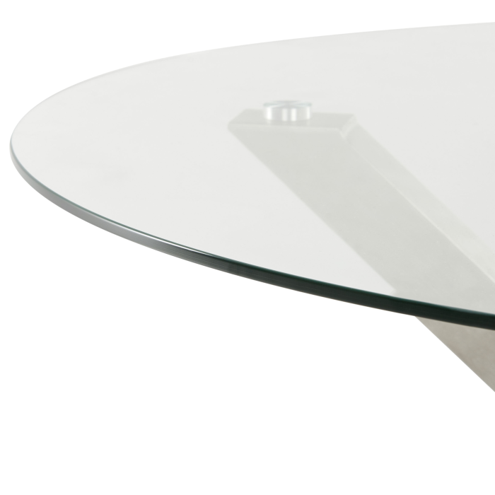 Masă dining de exterior MALETTO 120 cm 120 cm Sticlă Argintiu [5]