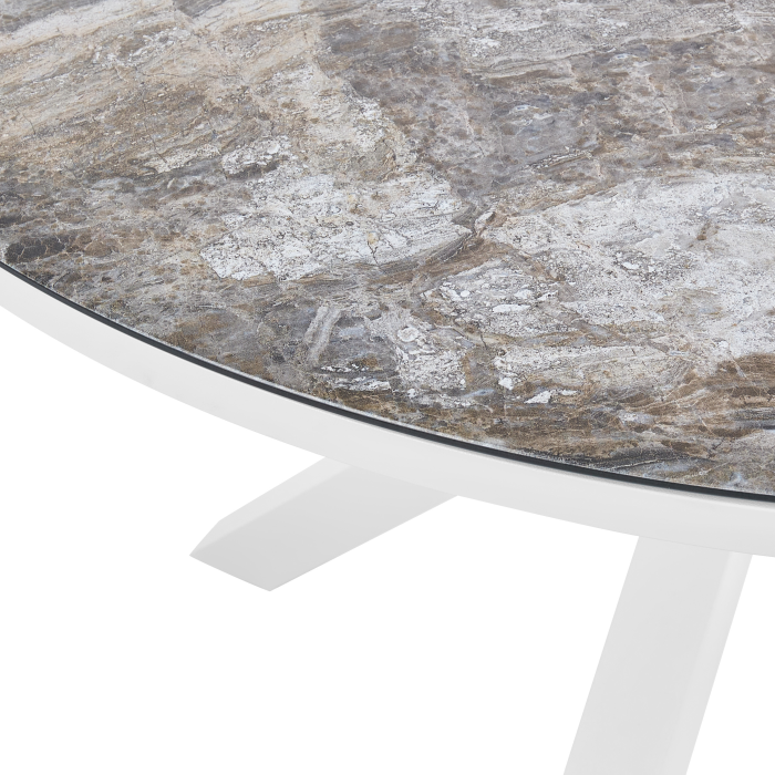 Outdoor dining table MALETTO 120 cm 120 cm Glass Dark grey [5]