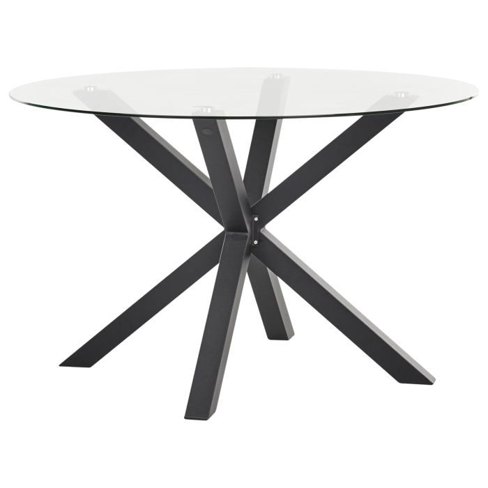 MALETTO outdoor dining table 120 cm 120 cm Glass Black [4]