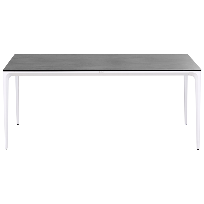 Outdoor dining table SOVARETO 180 cm 90 cm stone effect Dark grey [5]