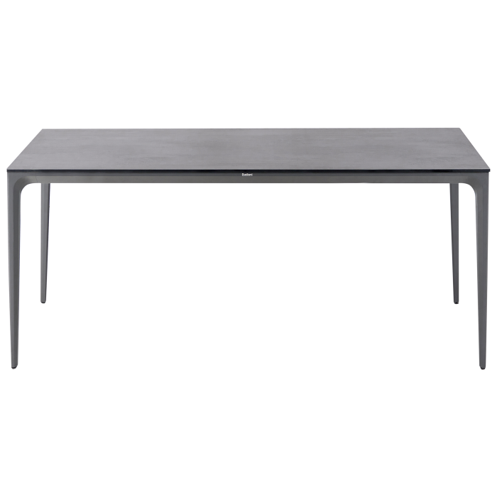 Outdoor dining table SOVARETO 180 cm 90 cm stone effect Dark grey [5]