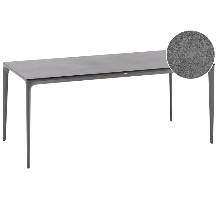 Outdoor dining table SOVARETO 180 cm 90 cm stone effect Dark grey [2]