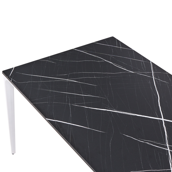 Outdoor dining table SOVARETO 180 cm 90 cm marble effect Marble black [6]
