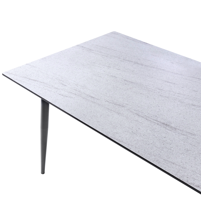 Masă dining de exterior TOLENTINO 180 cm 90 cm efect de piatră Aspect travertin [5]