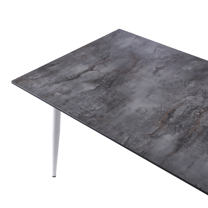 Outdoor dining table TOLENTINO 180 cm 90 cm stone effect Grey [5]