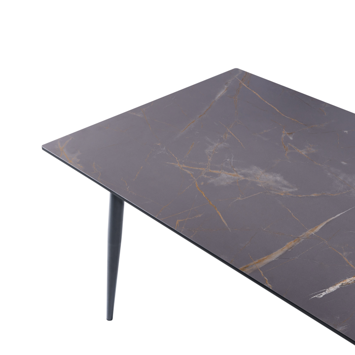 Masă dining de exterior TOLENTINO 180 cm 90 cm efect marmorat Gri marmură [5]