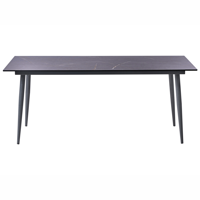 Masă dining de exterior TOLENTINO 180 cm 90 cm efect marmorat Gri marmură [4]
