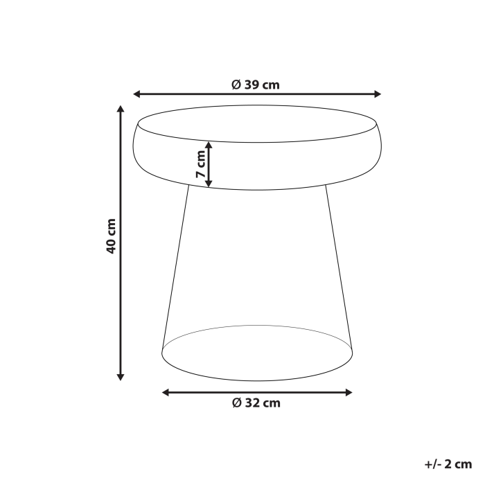 Side table CALDERA Glass Golden brown [3]