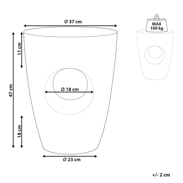 Masă laterală EDOLO Terrazzo alb [3]
