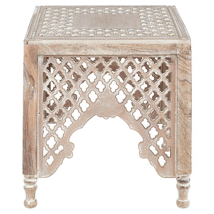 Masă laterală KADMA Lemn de mango Maro deschis [4]