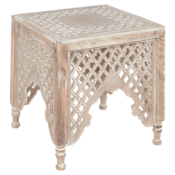 Masă laterală KADMA Lemn de mango Maro deschis [2]