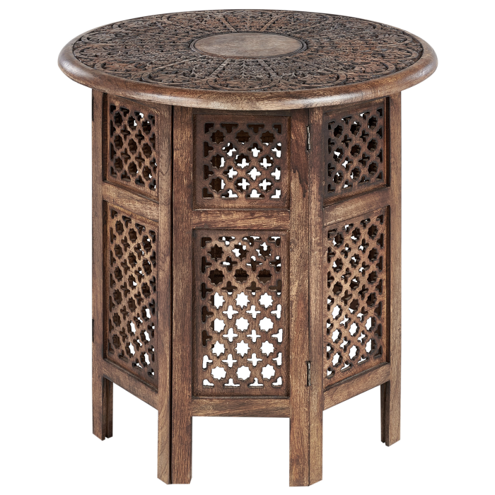 KUMALI Side Table Mango Wood Brown [2]