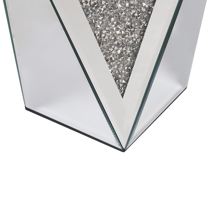 Masă laterală LUXEY Sticlă Argintiu reflexiv [6]