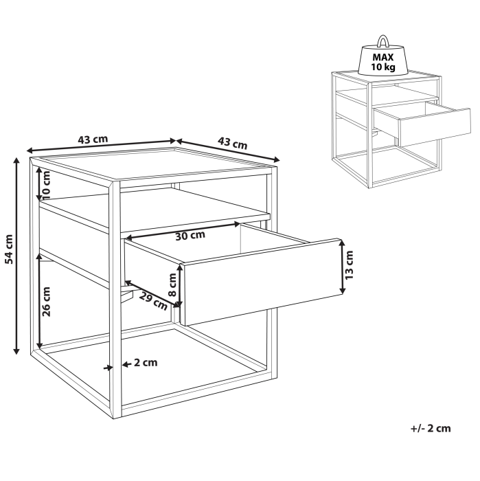 Side table MAUK Dark brown [3]