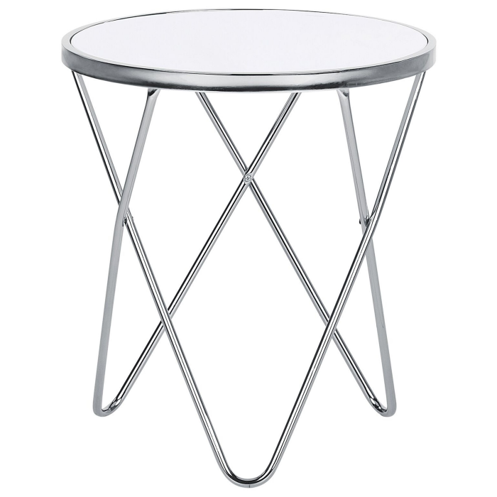MERIDIAN Side table Tempered glass Silver [2]