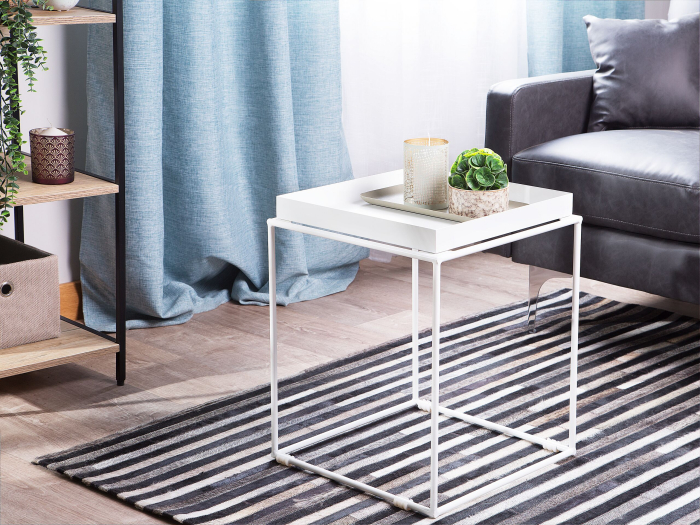SAXON Side Table Metal White [1]