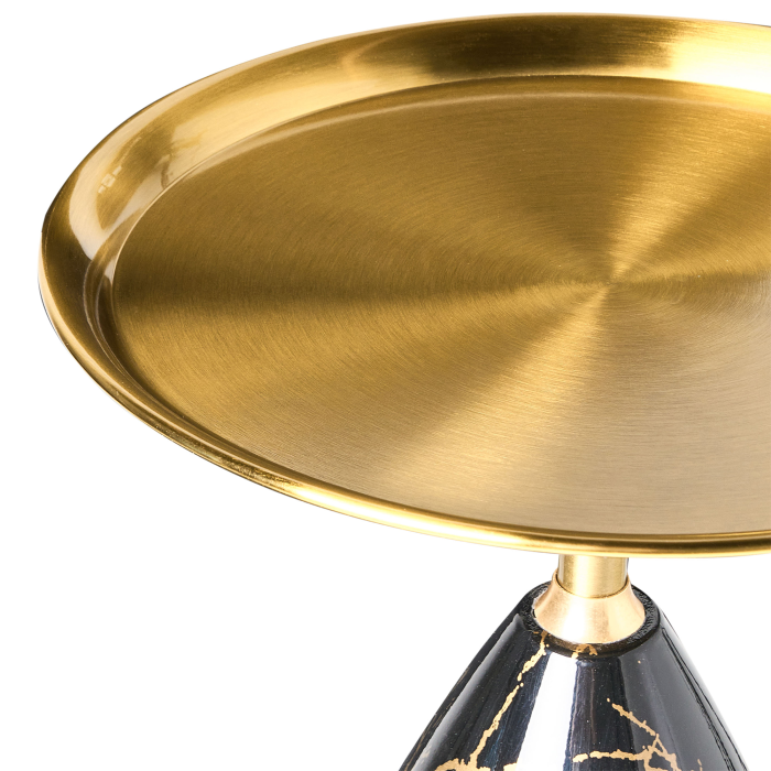 Masă laterală STORM Metal Marmură/Auriu [4]