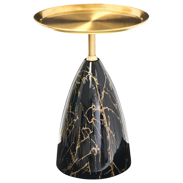 Masă laterală STORM Metal Marmură/Auriu [2]