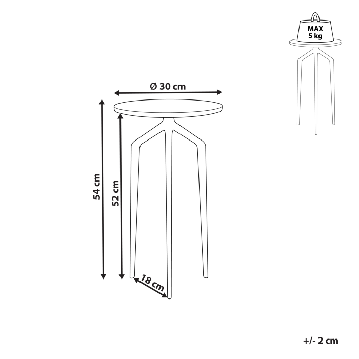 Side Table TILPA Marble White [3]