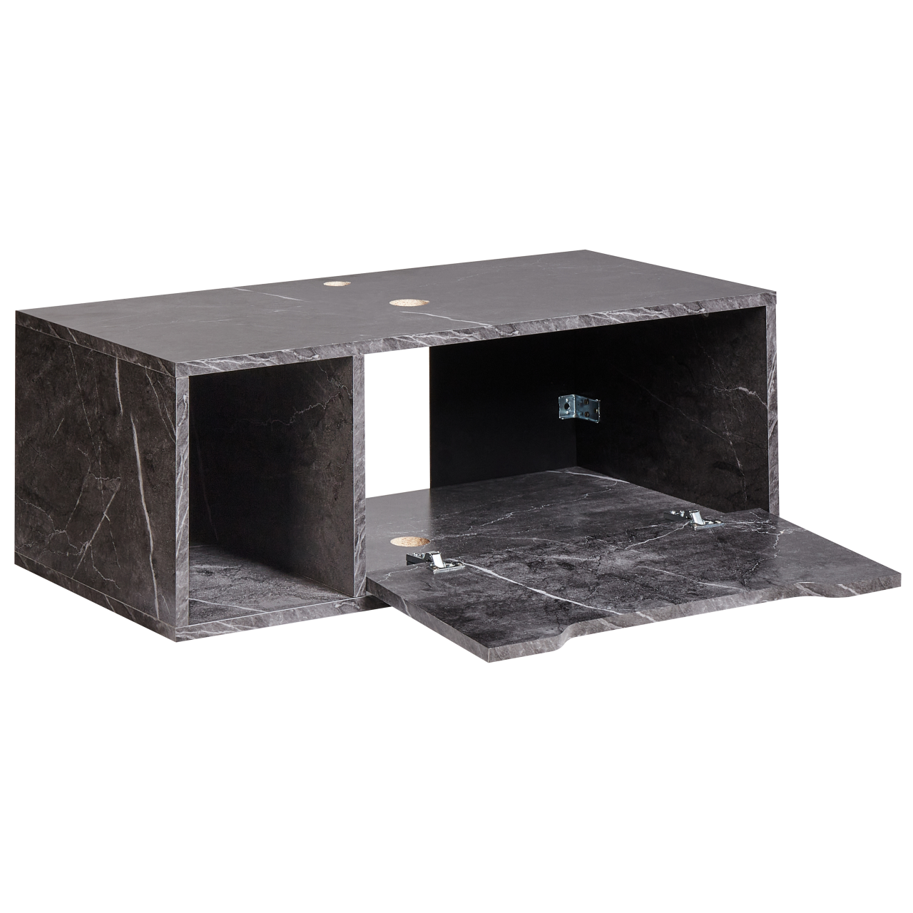 Mască pentru lavoar de perete CASCAVEL 80 cm Negru marmură [4]