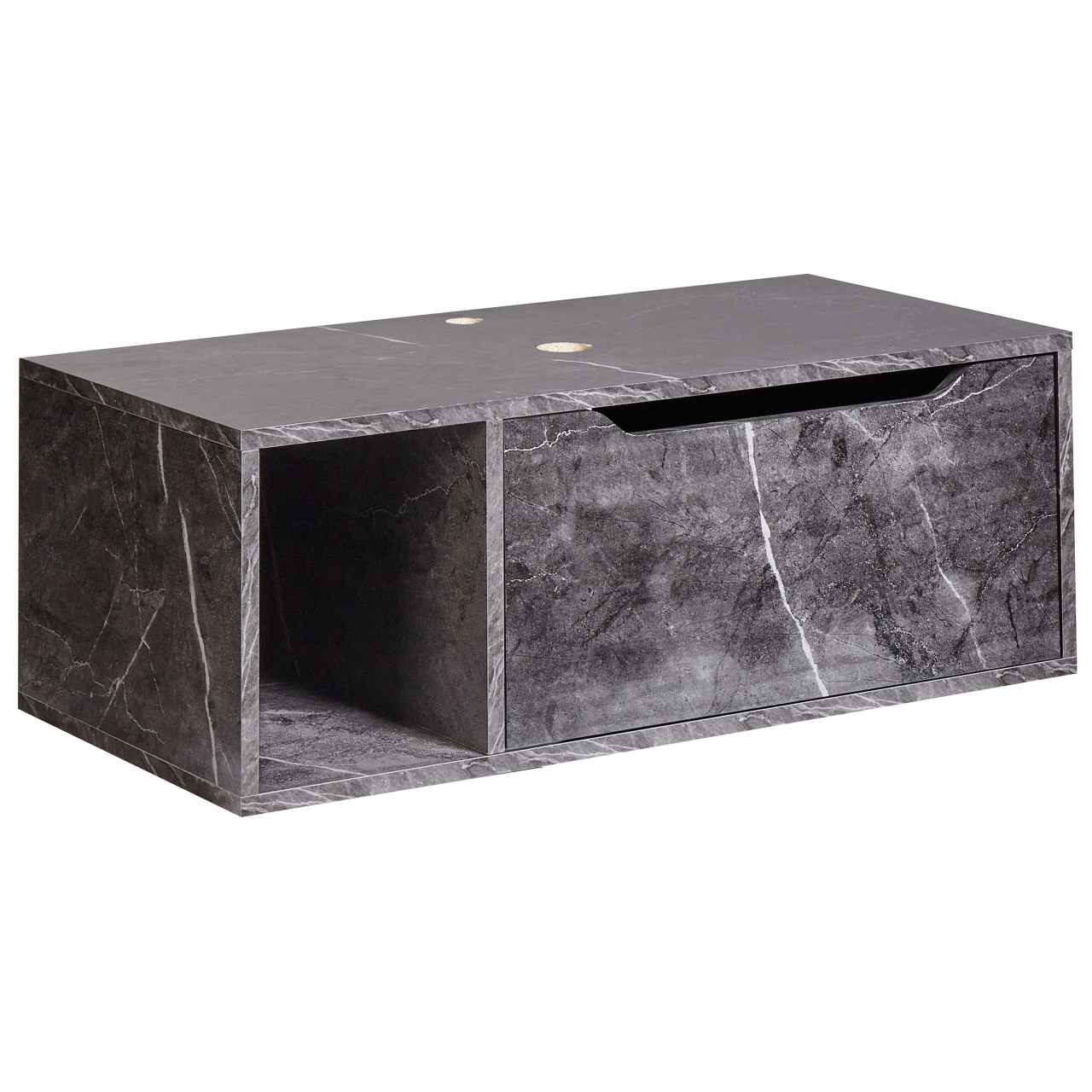 Wall-mounted Washbasin Cover CASCAVEL 80 cm Black Marble [2]