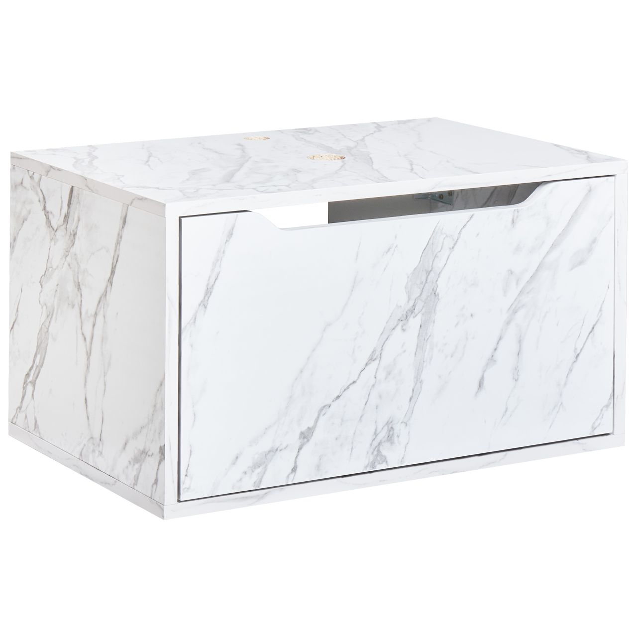 Wall-mounted washbasin cover PETROLINA 60 cm White marble [2]
