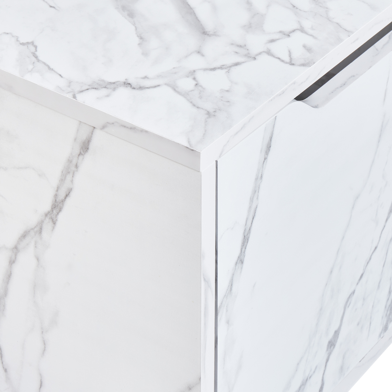 Wall-mounted washbasin cover PETROLINA 60 cm White marble [7]