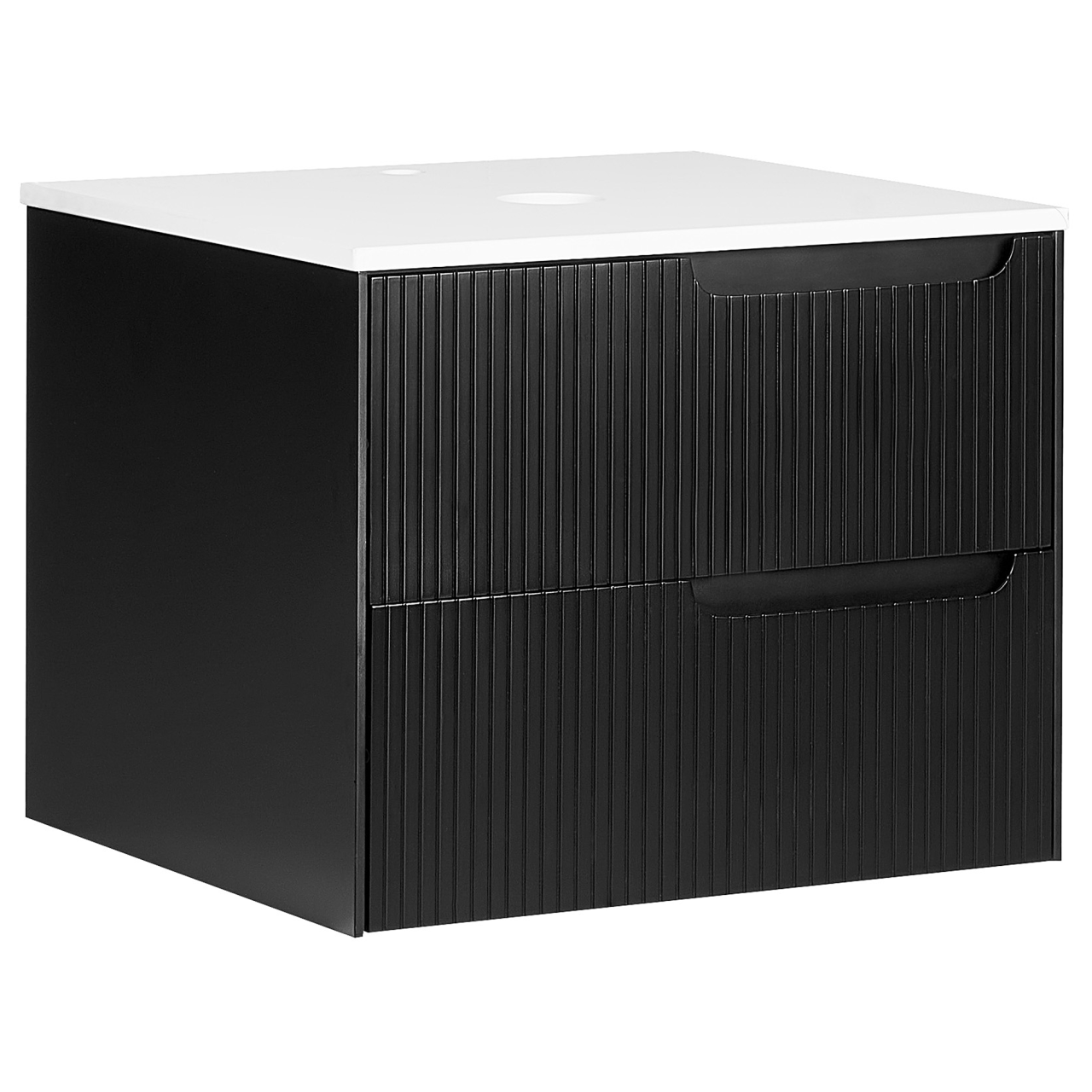 Wall-mounted washbasin cover QUINTELA 60 cm Black [2]