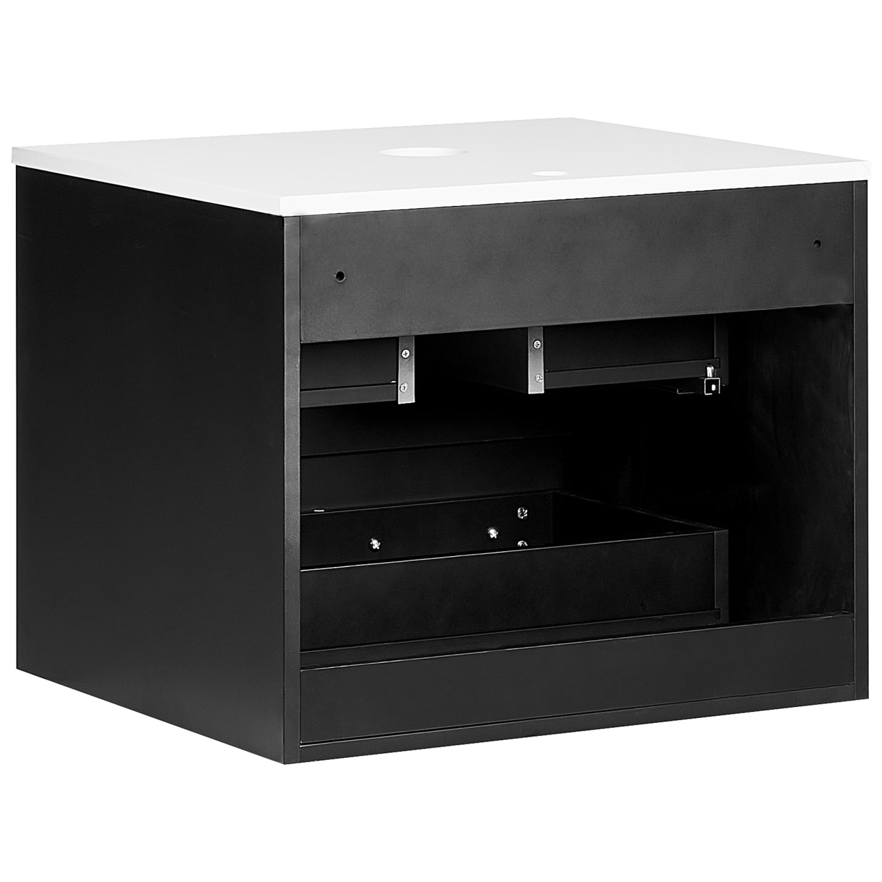 Wall-mounted washbasin cover QUINTELA 60 cm Black [6]