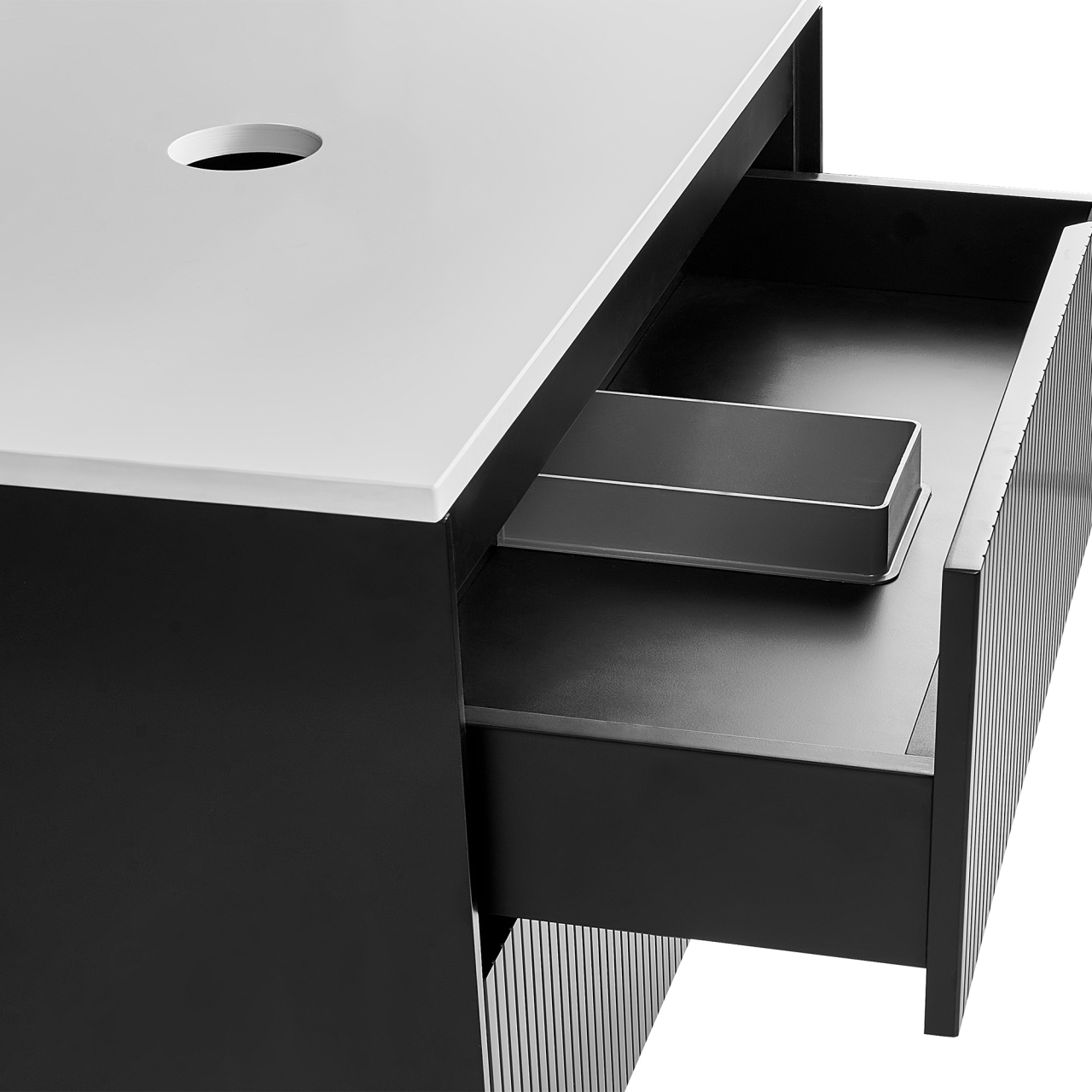 Mască pentru lavoar de perete QUINTELA 60 cm Negru [7]