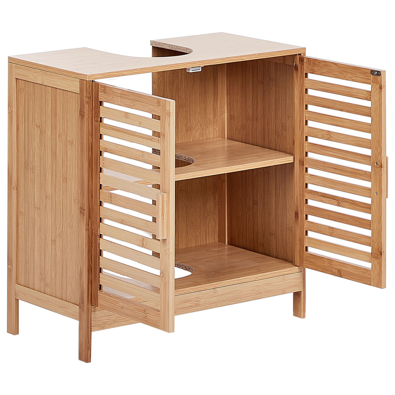 Mască pentru lavoar MISSOULA Lemn de bambus 60 cm Maro deschis [4]