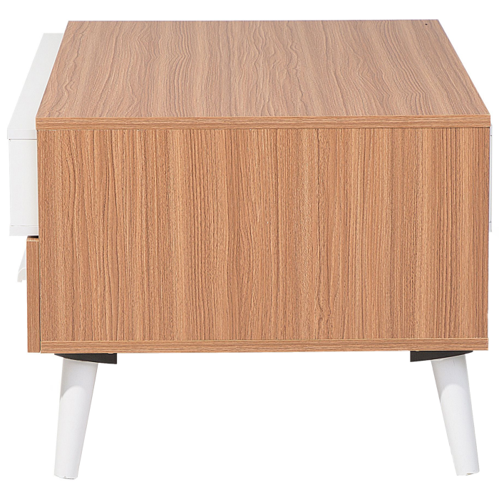 Măsuță de cafea ALLOA Maro deschis/Alb cu depozitare [5]