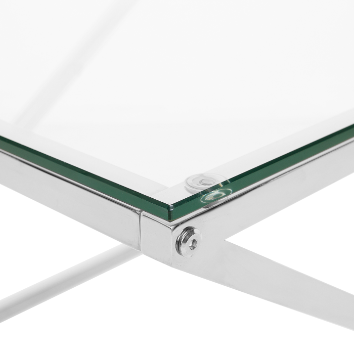 Măsuță de cafea BEVERLY Sticlă Argintiu [5]