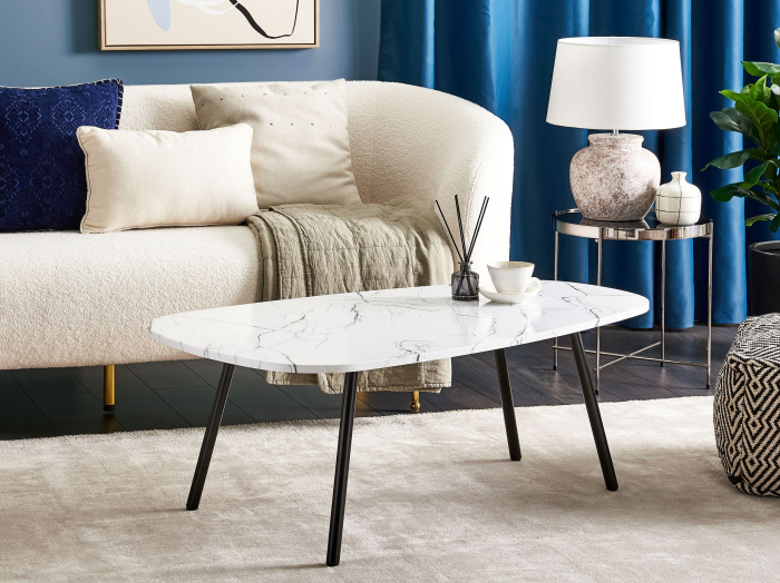 Coffee table BIDDLE Marble white [1]