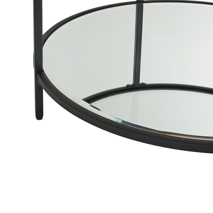 Coffee table BIRNEY Tempered glass Black [6]