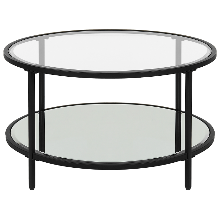 Coffee table BIRNEY Tempered glass Black [2]