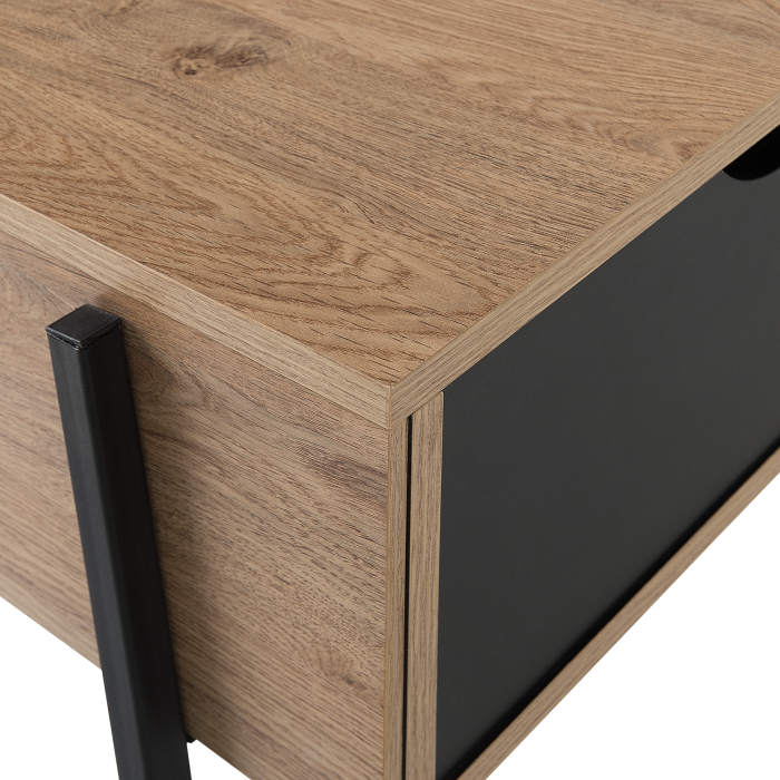 BLACKPOOL coffee table Brown/Black with storage [7]