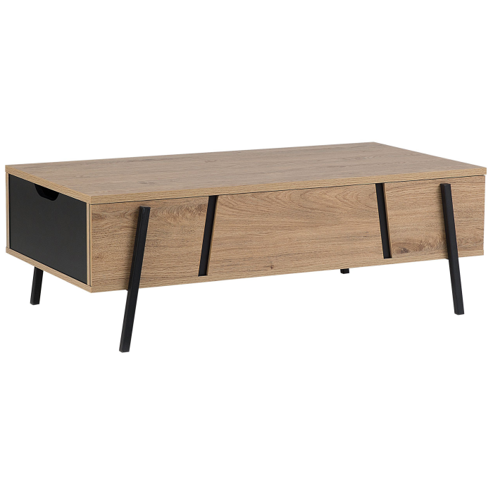 BLACKPOOL coffee table Brown/Black with storage [2]