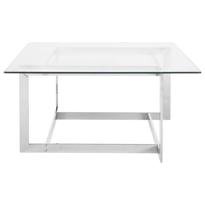 Coffee table CRYSTAL Tempered glass Silver [4]